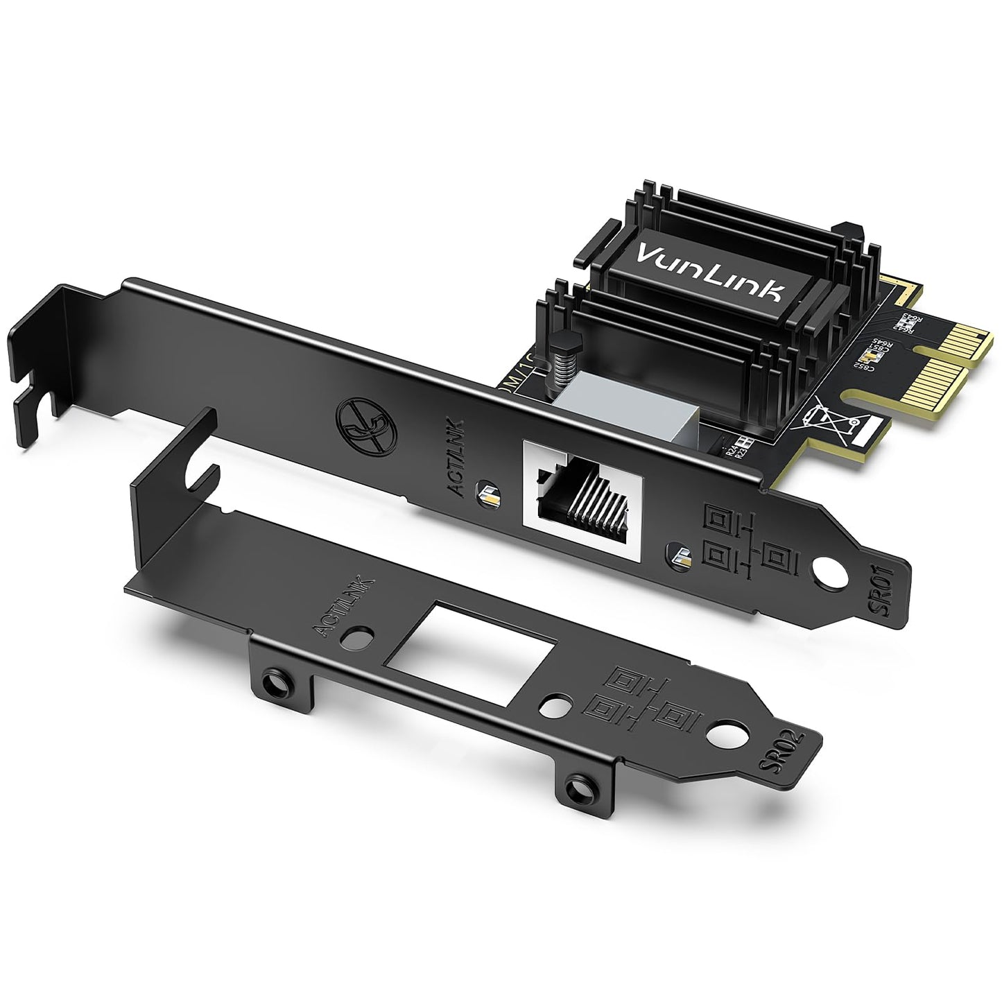 5Gb PCIe Network Card, VunLink 5 Gigabit Ethernet Card, Realtek RTL8126B LAN Adapter, Multi-Speed 5Gbps/2.5Gbps/1Gbps NIC Card for Desktop PCs