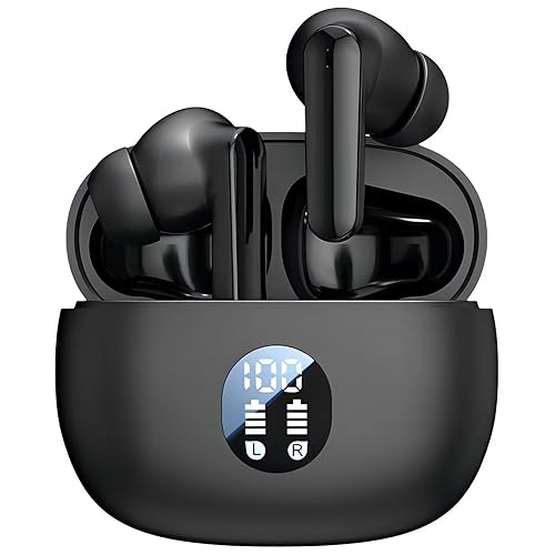 Wireless Earbuds, Bluetooth 5.4 Headphones Ear Buds With Bass Stereo Sound Noise Reduction Earphones, 120H Playtime,IPX7 Waterproof USB-C , Touch