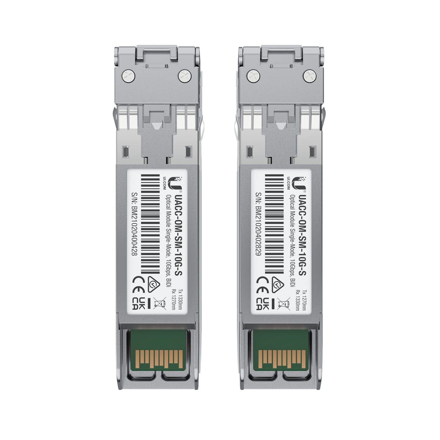 Ubiquiti Networks 10Gbps SFP+ Single-Mode U Fiber Module, 328' Cable Distance, 2x LC Connector, 2 Pack