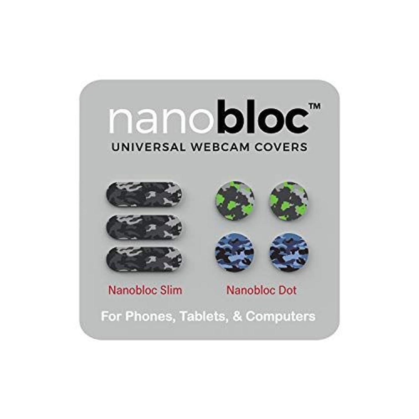 Eyebloc Webcam Covers - Residue-Free Camera Blocker Sticker for Laptop - Phone Camera Privacy Cover - Reusable Lens Protector Slides for Tablet & PC