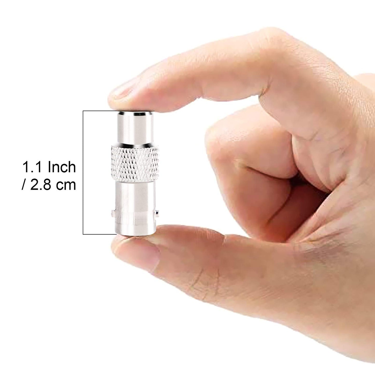 Inovat BNC Female to RCA Female Coupler Adapter Connector for CCTV Security Surveillance Systems (Pack of 5)