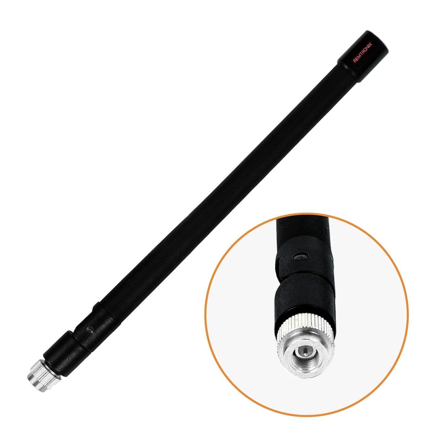 Antenna for Police Scanner Radios | 843S Remtronix | SMA End Type | VHF/UHF/800 MHz Tri- Band | 8" Flexible Police Scanner Antenna | Increase