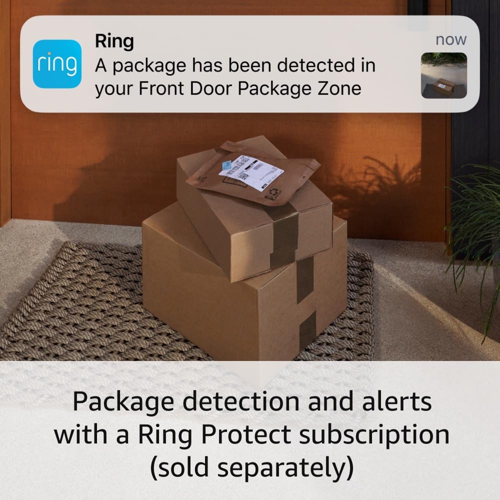 Like-New Ring Battery Doorbell Pro (newest model), Home or business security, Two-Way Talk with Audio+, 3D Motion Detection, and 1536p HD+ Head-to-Toe