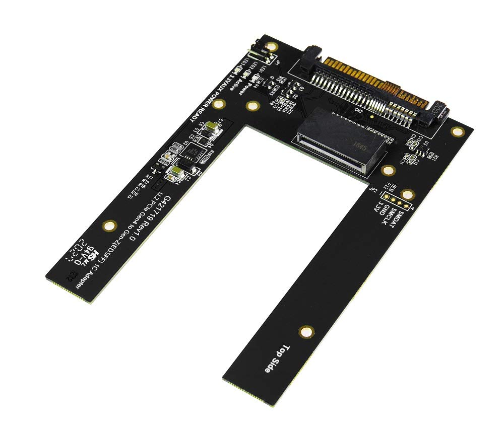 Micro SATA Cables| U.2 PCIe Gen 4 16GT/s U.2 to Gen-Z 1C (EDSFF) SSD Adapter