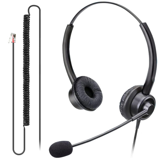 Xintronics RJ9 Phone Headset with Microphone Noise Cancelling Wired Telephone Headset Compatible with Avaya 9608G 9611G J179 J169 1608 9620 9621G 9650