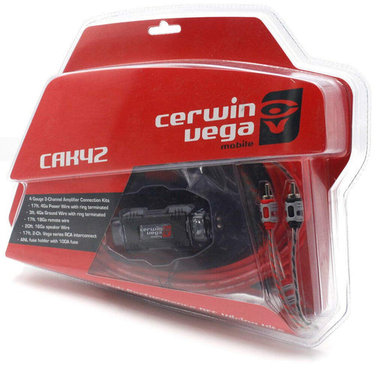 Cerwin-Vega 4 Gauge 2-Channel Amplifier Wiring Kit CAK42