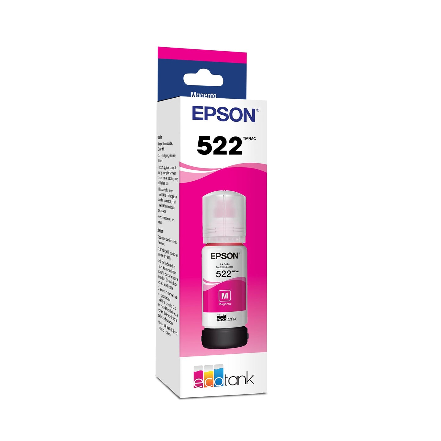 Epson 522 EcoTank Ink Ultra-high Capacity Bottle Magenta (T522320-S) Works with ET-2400, 2720, 2800, 2803, 2840, 4700, 4800, 4810