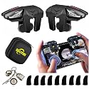 Mikirini 13 in 1 Mobile Gaming Combo Kits, L2R2 4 Triggers Cell Phone Controller for iPhones/Android Phones, compatible with PUBG/Fortnitee/Call