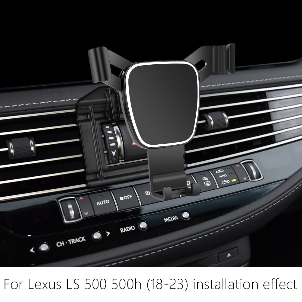 LUNQIN Car Phone Holder for Lexus LS 500 500h 2018-2026 Auto Accessories Navigation Bracket Interior Decoration Mobile Cell Phone Mount