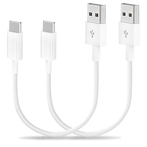Short iPhone 15/16/17 CarPlay Cable 1.15ft [2-Pack] - USB A to USB C Fast Charging Cord for Apple iPhone Pro/Max/Air, Android Auto Charger for Samsung