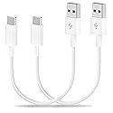 Short iPhone 15/16/17 CarPlay Cable 1.15ft [2-Pack] - USB A to USB C Fast Charging Cord for Apple iPhone Pro/Max/Air, Android Auto Charger for Samsung