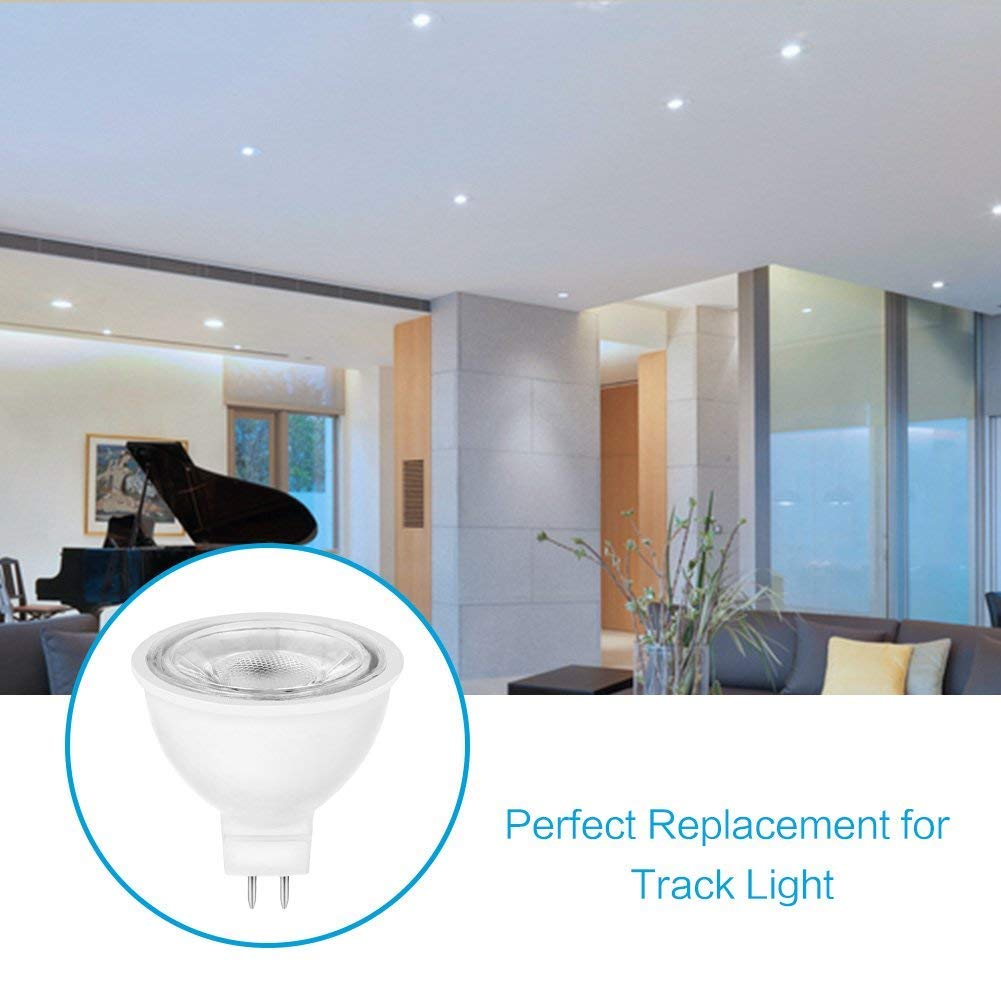 MR16 LED Light Bulbs G5.3 Base 5W Light Bulbs 6000K Spotlight, Non-Dimmable,110V, 5W LED Replacement for 50W Halogen Bulbs for Track Recessed Down