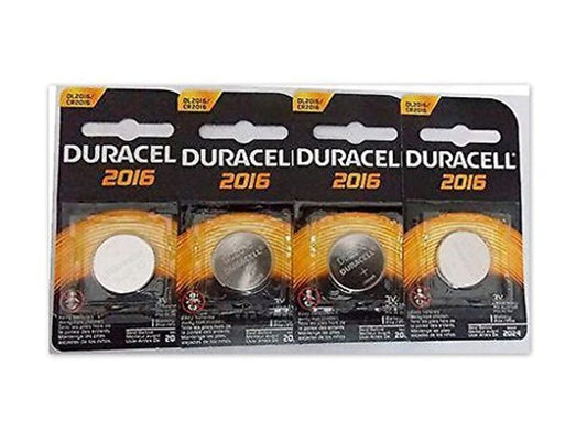 Duracell DL2016 CR2016 DL2016B Coin Type 3 Volt Lithium Battery 4 Pack Security Devices Ect…