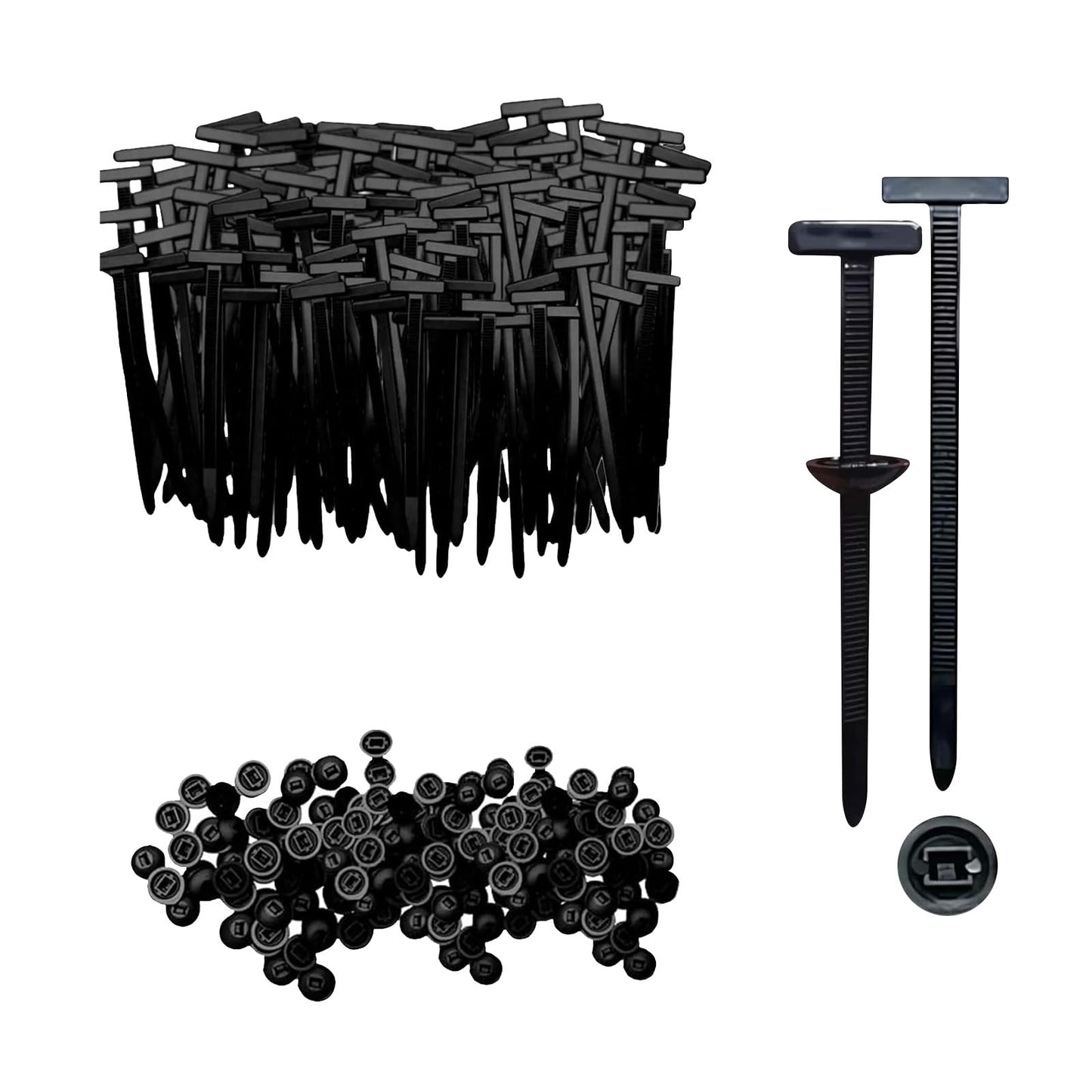 Nylon Universal Cable Tie Buckle, Automotive Zipper Clips, Self-Locking Zip Tie Clips with UV & Heat Resistant for Car Auto Bumper Fender Trunk Repair