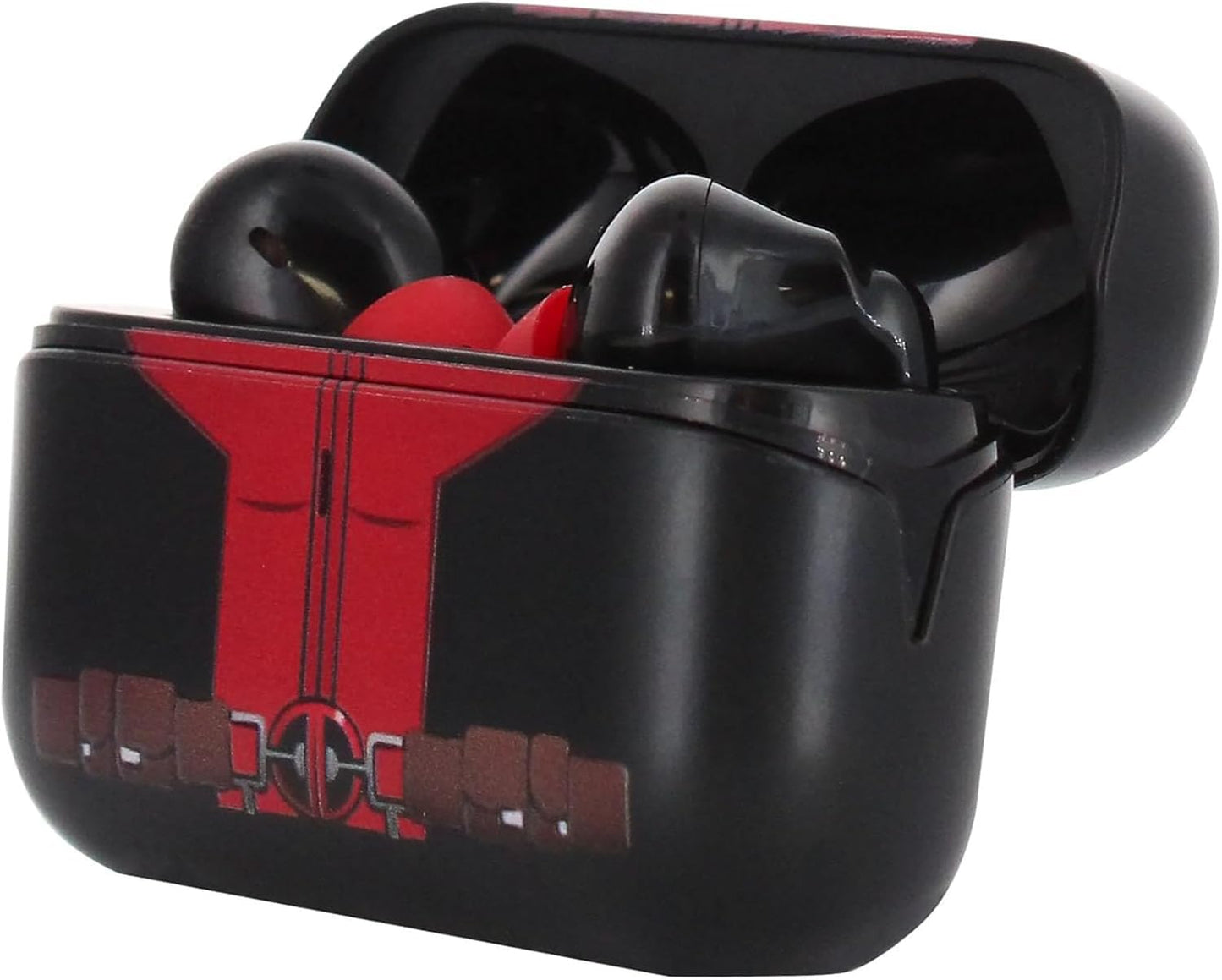 Exquisite Gaming: Buds Pro & Holdems Bundle - Deadpool - Wireless Bluetooth Earbuds & Case, Character Device Holder/Figure, Licensed Marvel Set