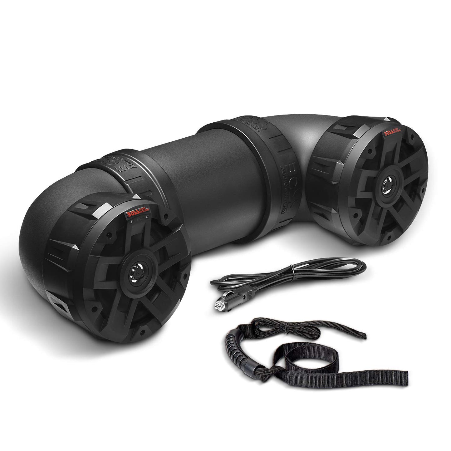 BOSS Audio Systems ATVB6.5R ATV UTV Weatherproof Sound System - 6.5 Inch Speakers, 1 Inch Tweeters, Built-in Amplifier, Bluetooth, Rechargeable