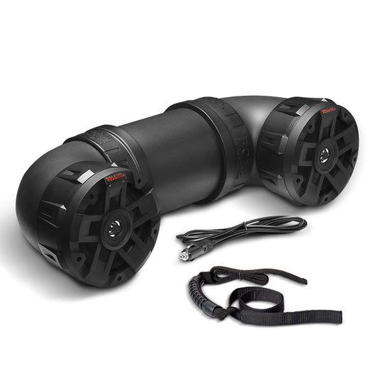 BOSS Audio Systems ATVB6.5R ATV UTV Weatherproof Sound System - 6.5 Inch Speakers, 1 Inch Tweeters, Built-in Amplifier, Bluetooth, Rechargeable