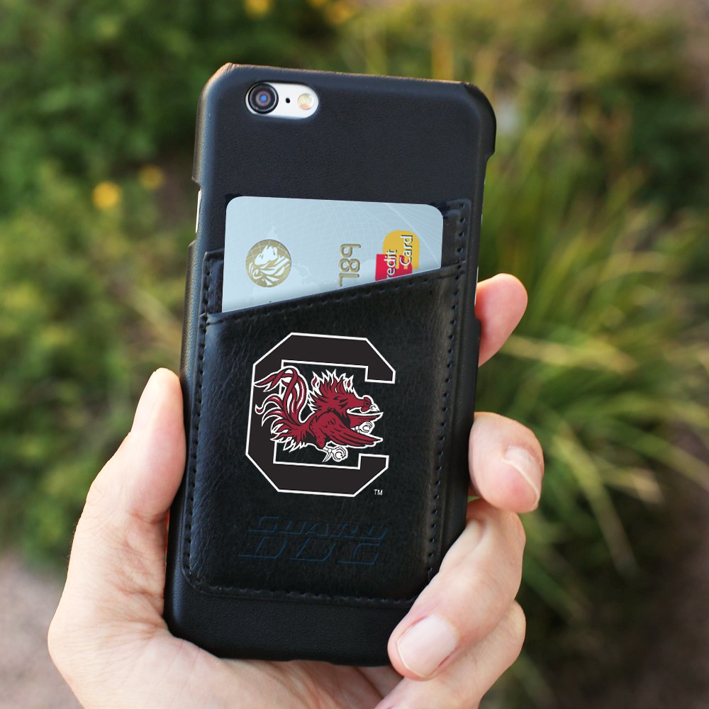 Guard Dog Leather Credit Card Holder/Phone Wallet with RFID Protection - South Carolina Gamecocks
