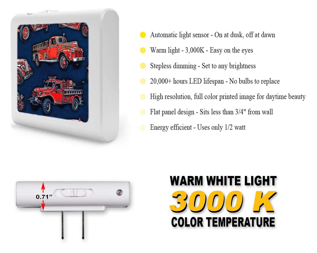 Plug in Dimmable LED Night Light with Dusk to Dawn Auto Sensor Adjustable Brightness Warm Light Auto On-Off Nightlight for Bathroom Hallway Nursery