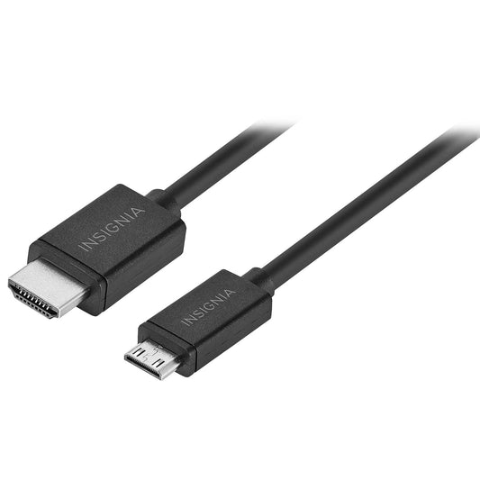 INSIGNIA 4ft. Mini HDMI to HDMI Cable, High-speed 4K Ultra HD FHD, Compatible with Camera, Camcorder, Tablet and Graphics Video Card, Laptop