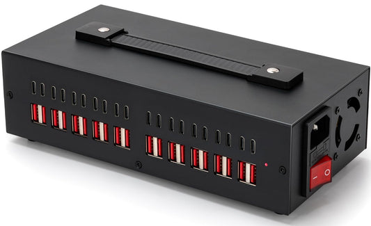 300W USB~c Charging Station, 40 Port (20 USB A & 20 USB~C Port) USB Charger Block, Fast Charging Station for Multiple Devices, Desktop Charger