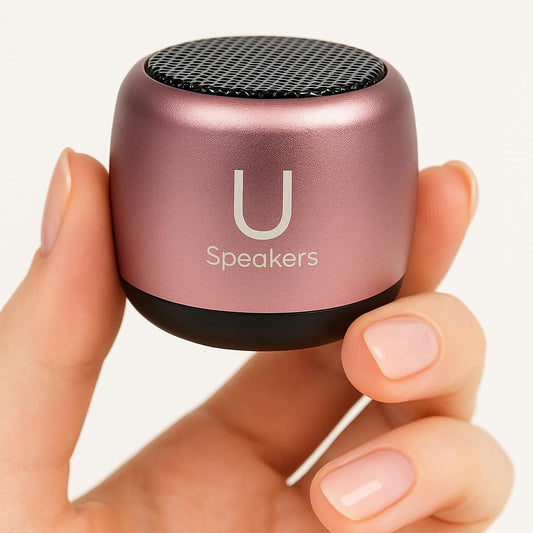Fashionit U Micro Bluetooth Speaker | Coin-Sized Speakers Bluetooth Wireless with Built-in Mic & Remote Shutter | Portable Rich Sound for Travel