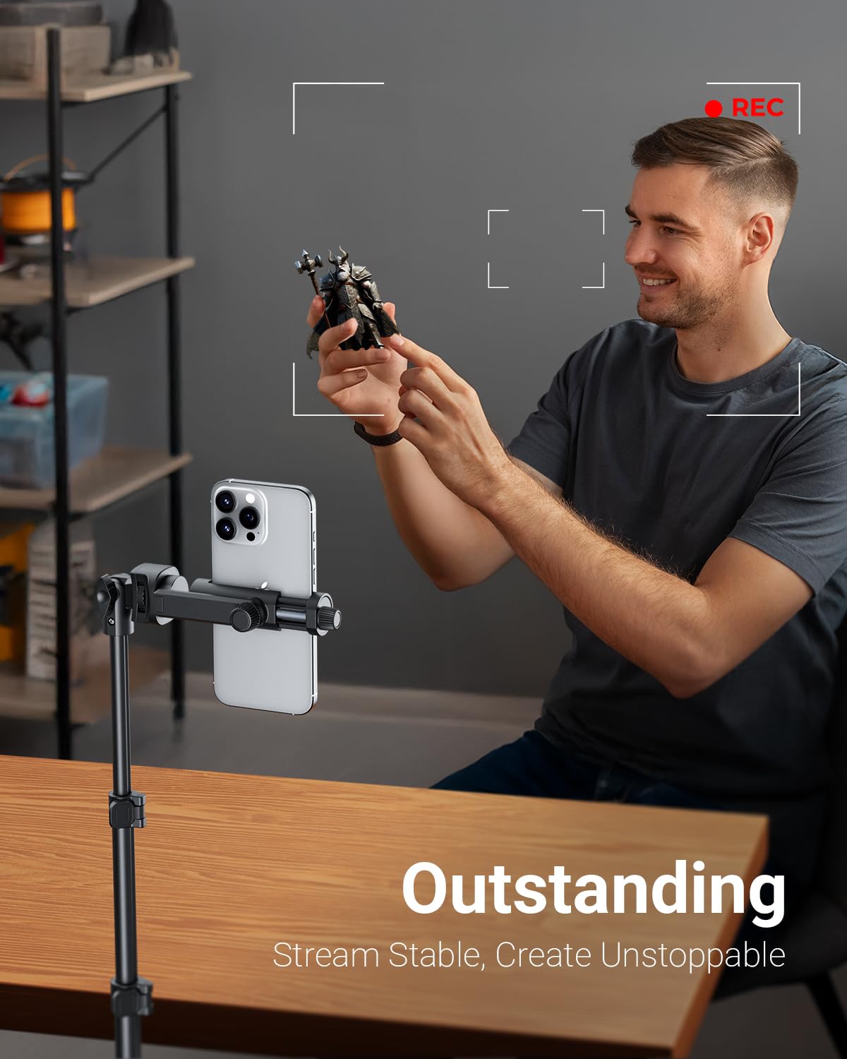 VIMOSE 66" Phone Tripod, Tripod for iPhone with Remote & Phone Stand, Extendable Cell Phone Tripod for Video Recording, Ultimate Tripod & Monopod