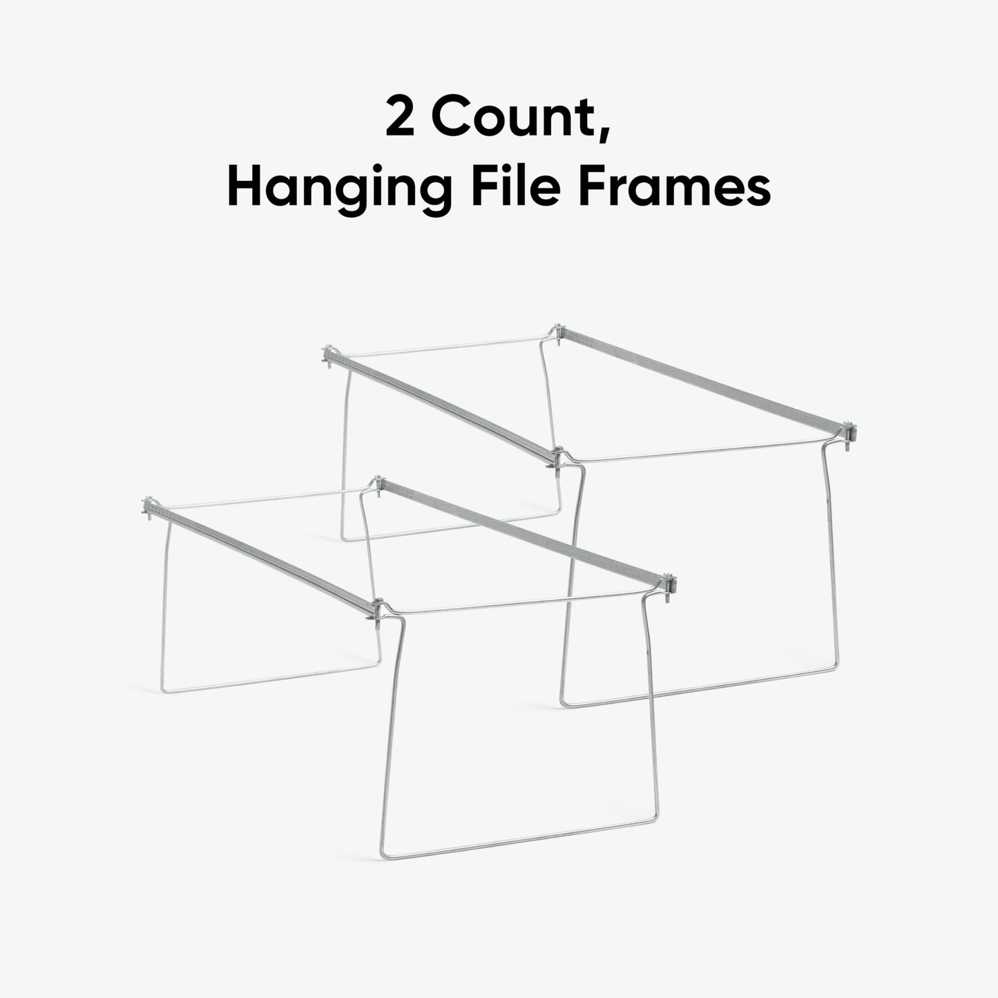 Smead Frames, Hanging File, Heavy Duty Steel Letter Size, Adjustable 23"-27" Rails, 2-Pack Gray, Converts Drawers to Hanging Folder Storage,