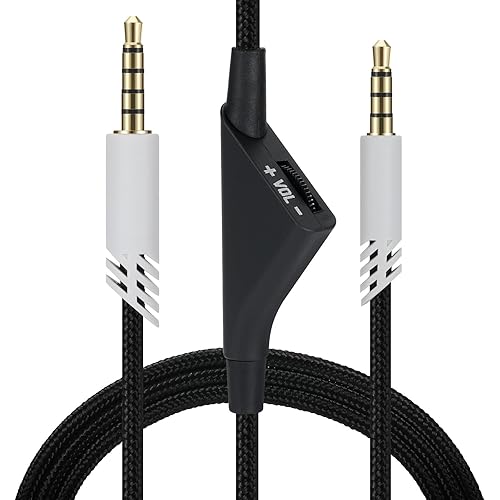 Cypher.V Replacement Cable for Astro A40 A40TR A10 Gaming Headphones, Aux Braided Wire Cord Compatible with Xbox-One PC Ps4 etc with Volume Control