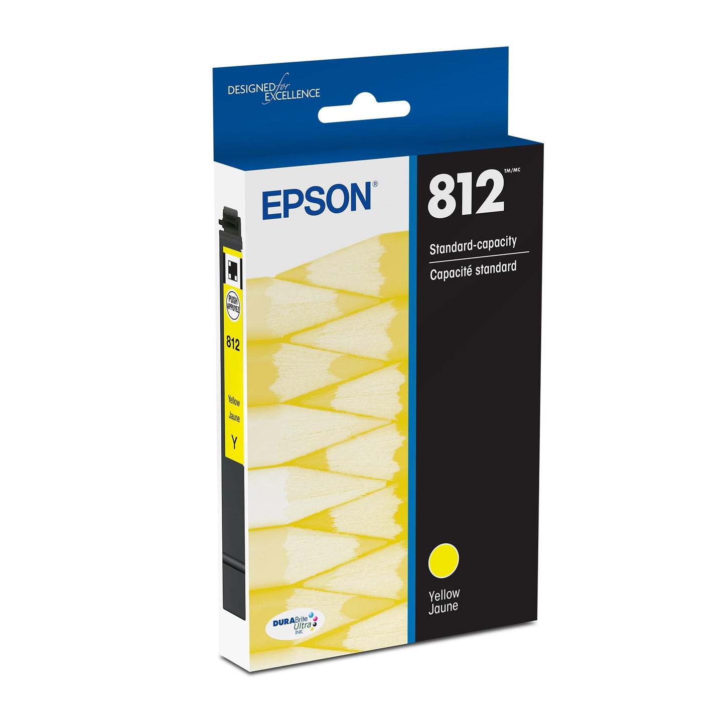 Epson 812 DURABrite Ultra Ink Standard Capacity Yellow Cartridge (T812420-S) Works with Workforce Pro WF-7310 ,7820, 7840, EC-C7000