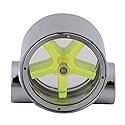 G1/4" Meter Indicator, Female to Female Thread Tungsten Alloy Water Indicator, with Green Impeller, for Computer Water Cooling System