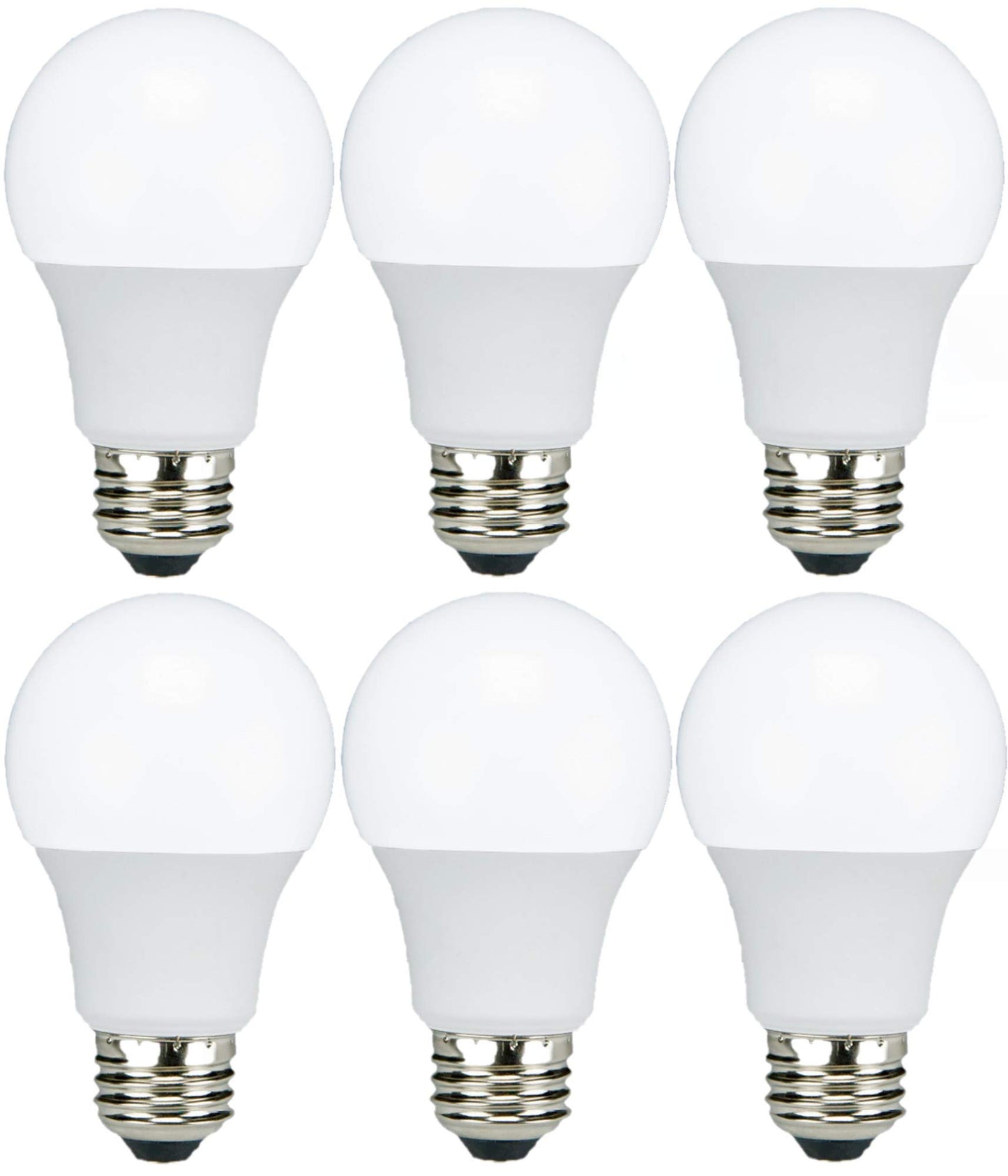 TCP LED 40 Watt Equivalent, 6 Pack, A19 Non-Dimmable Light Bulbs, Soft White (2700K)