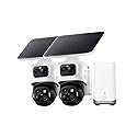 eufy Security eufyCam S4 2-Cam Kit,4K Solar Camera Wireless Outdoor, Triple Lens Bullet-PTZ Cam, 360° View, Cross-Cam Track, AI Recognition, 8X Zoom
