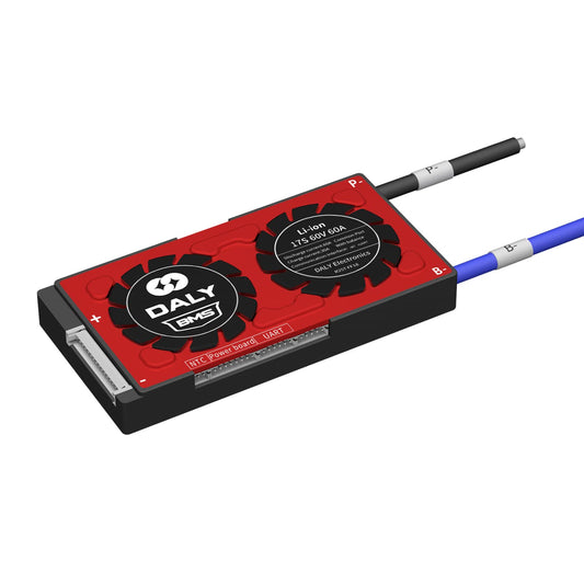 DALY Smart BMS Li-ion 17S 60V 60A with Visible Data Monitoring App Bluetooth Module, UART Communication for Rated 3.7V Lithium Battery Pack Management