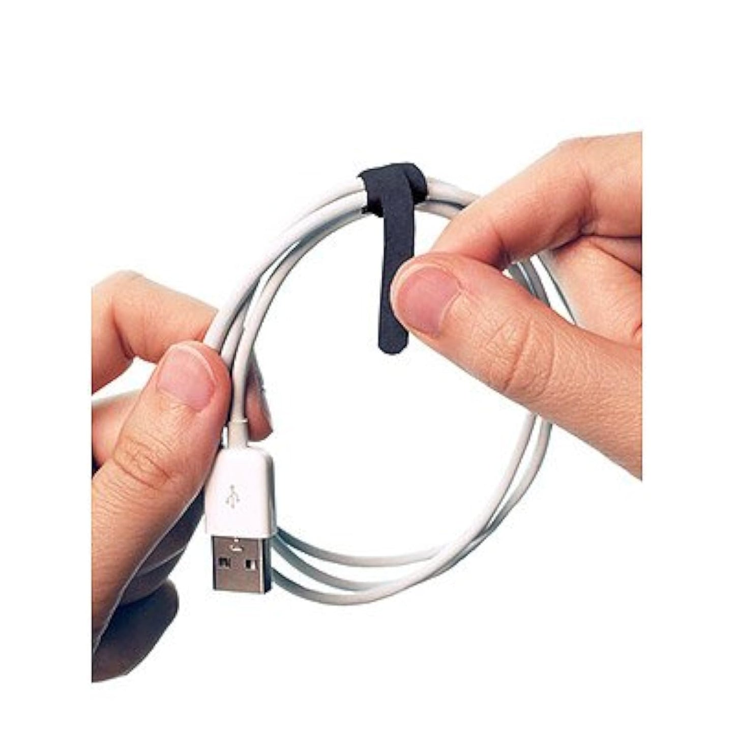 RIP-TIE Mini 1 /4" x 3-1/2" Cable Tie Perfect for USB Cable, Earbud Cords, Cell Phone Cord 7 Pack Black