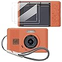 Tedubax Silicone Case for Kodak pixpro C1 Digital Camera with 2PCS Screen Protector and Lanyard- Khaki