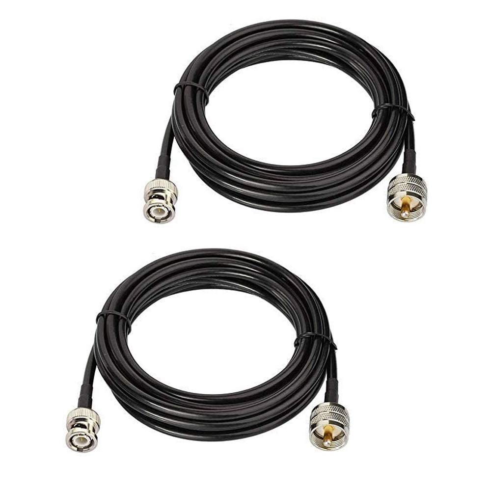 OLOEY BNC Male to UHF PL-259 Male RG58 Cable 10ft/3m for CB Ham Two Way Radio Antenna Amateur Radio Transceiver FM Transmitter Radio Scanner Arrester