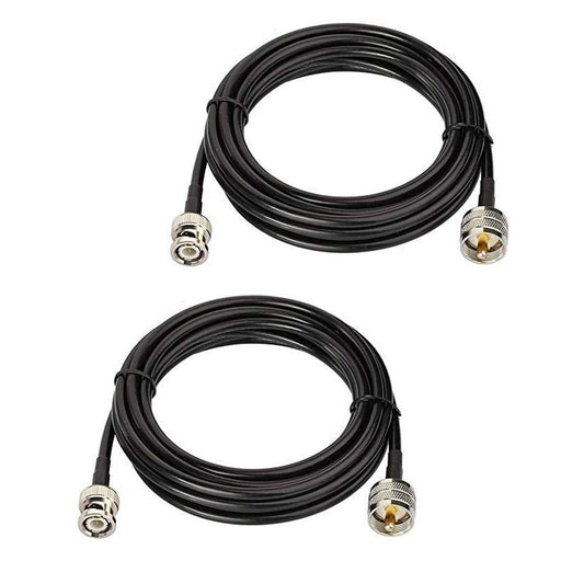 OLOEY BNC Male to UHF PL-259 Male RG58 Cable 10ft/3m for CB Ham Two Way Radio Antenna Amateur Radio Transceiver FM Transmitter Radio Scanner Arrester