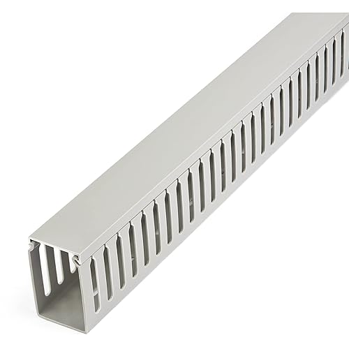 StarTech.com Open Slot Cable Management Raceway with Cover, 2"(50mm)W x 3"(75mm)H - 6.5ft(2m) length - 1/4"(8mm) Slots, PVC Network Cable Hider/Wall
