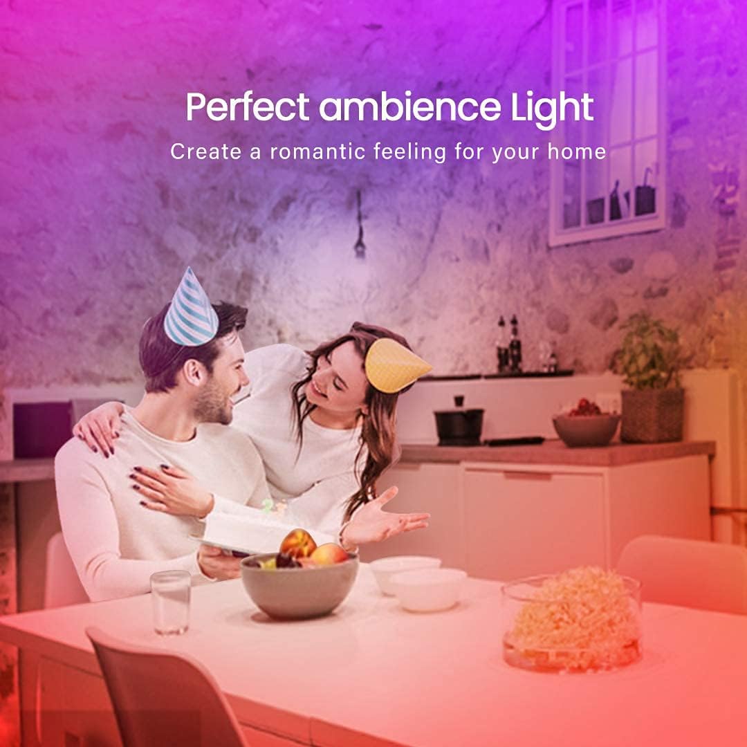GUPUP LED Lights Strip 100 FT, LED Lights for Bedroom 100ft, RGB Rope Light for Room, Bluetooth APP Control,Color Changing Strip, Sync with Music,para