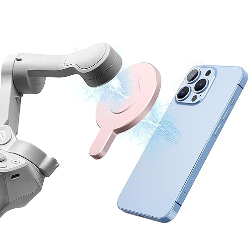 Aerbeis Magnetic Phone Clamp for DJI, Adapter Mount for Gimbal Stabilizer Osmo Mobile 8 7 7P SE 6 5 4, DJI OM Accessories Fit for Magsafe iPhone