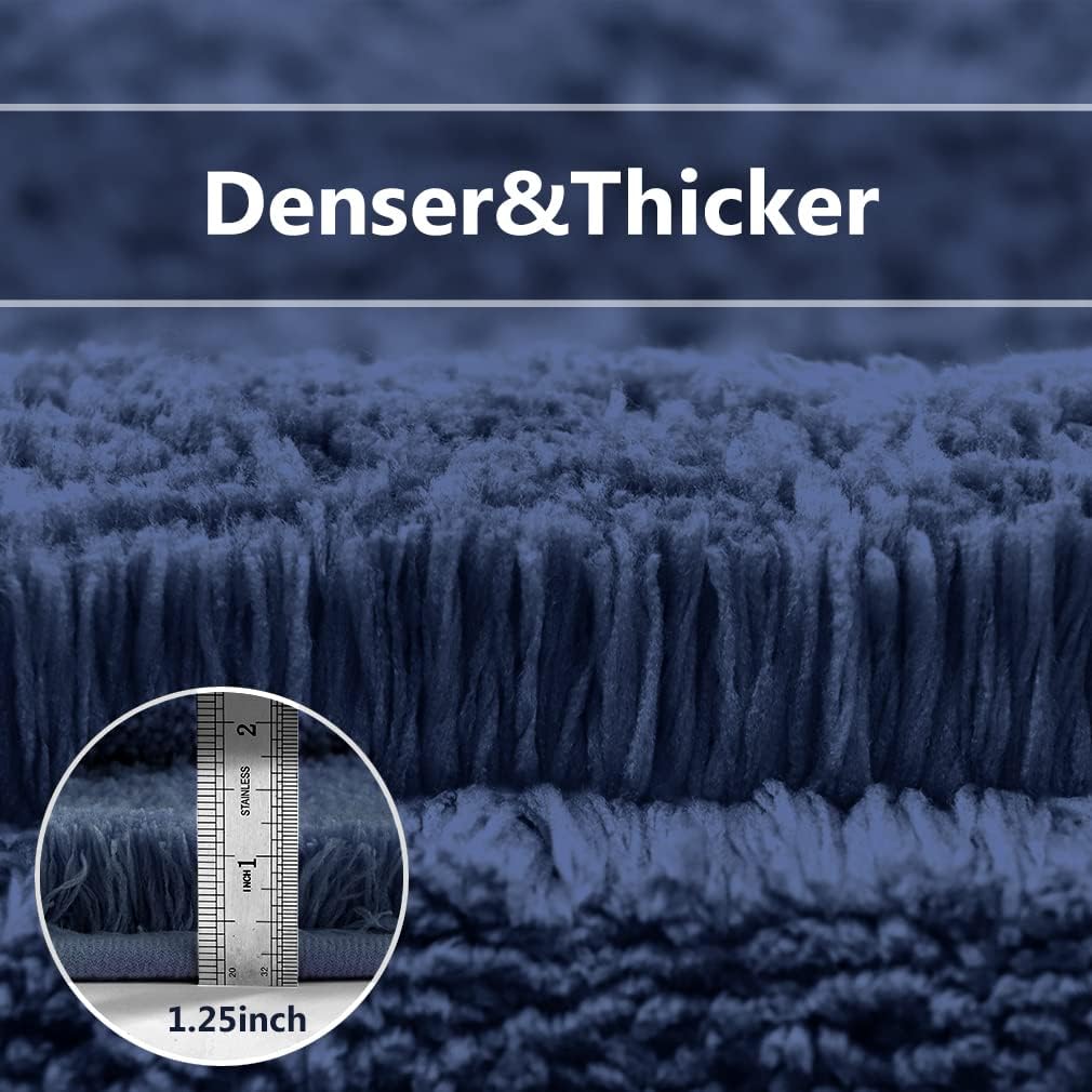 VANZAVANZU Long Bathroom Rugs Runner Bath Runner Rugs for Bathroom Non Slip Extra Soft Absorbent Long Bath Mat Microfiber Shaggy Thick Luxury Bath…