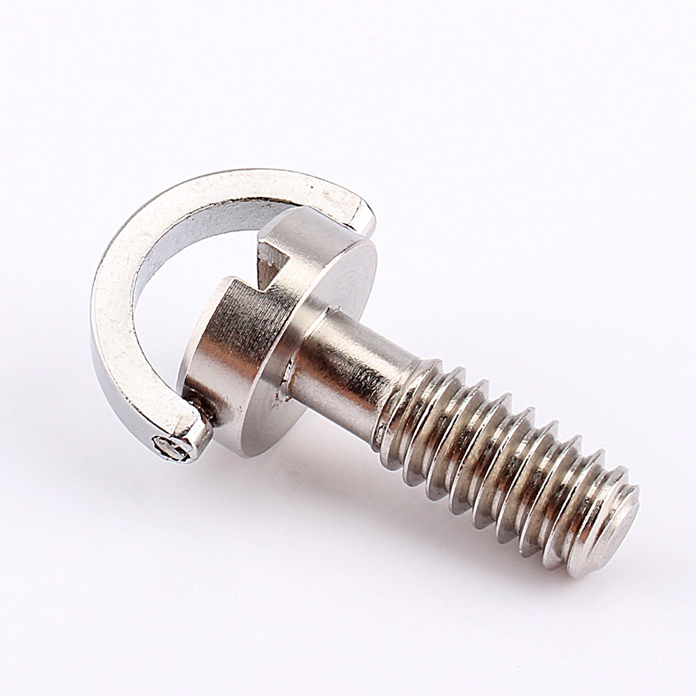 Yosoo D Shaft D-Ring Thumb Screw Adapter 1/4''-20 Thead for Camera Tripod QR Quick Release Plate