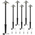 VENUS MANUFACTURING Low Voltage Pathway Lights Outdoor Landscape Lighting 10W 25 Lumen 2700K Die-cast Aluminum Housing 12V Garden Halogen Path Lights