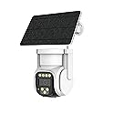 Goverwin 24/7 Recording AOV 4G Security Camera Outdoor Wireless with 8000mAh Battery 7W Solar Panel, 2K PTZ, 50 Meters Night Vision, AI Detection, AI
