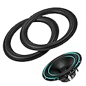 Yoidesu 2pcs Black Color 8 inch Rubber Speaker Surround Rings Replacement Parts for Speaker Repair or DIY,Perforated Rubber Speaker Foam Subwoofer