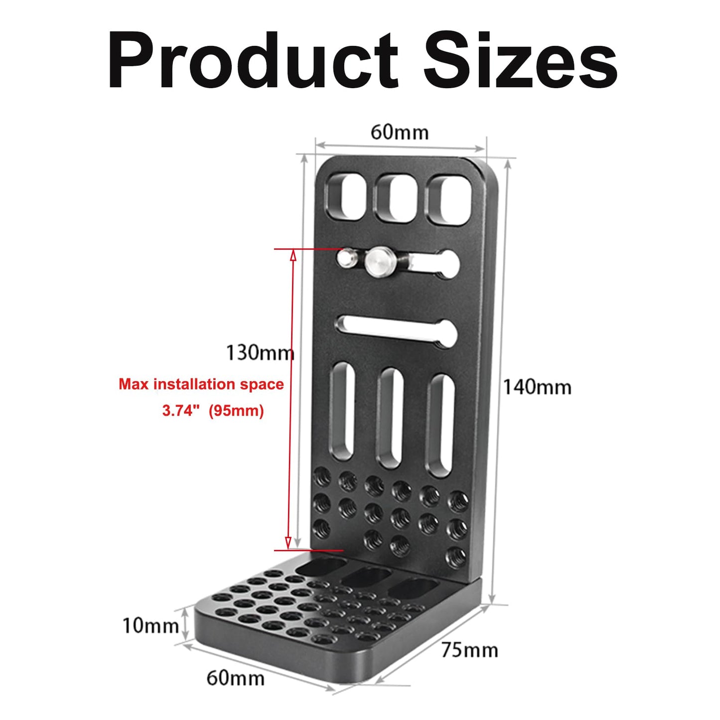DINESK Camera L Bracket ,Universal Vertical Camera Mount Horizontal Switching Tripod Quick Release Plate Compatible with Canon Nikon Sony 4K Video