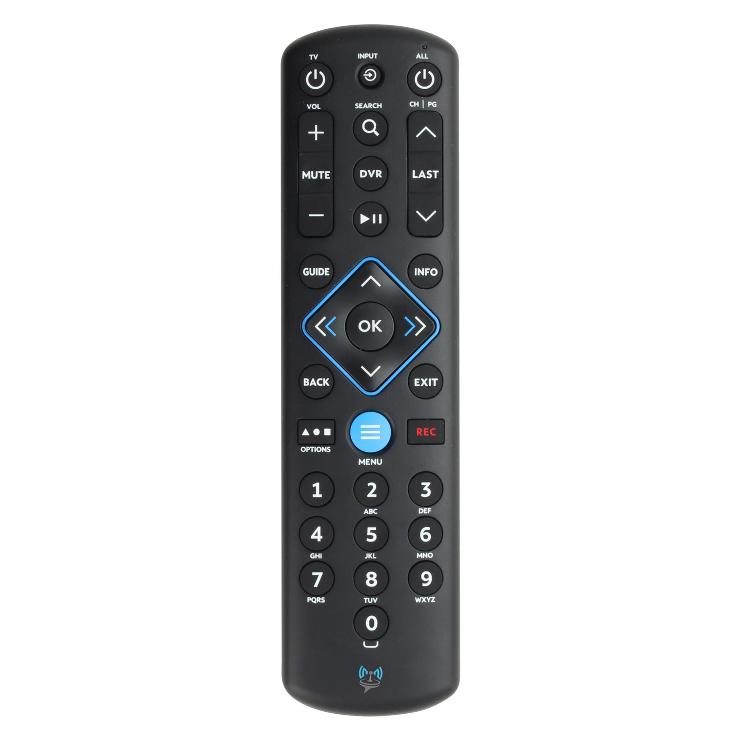 SatelliteSale Remote Control Replacement URC1160 Compatible with Spectrum/Charter Cable Set-Top Boxes, TVs, and Audio Devices - UE878RCU Matte Black