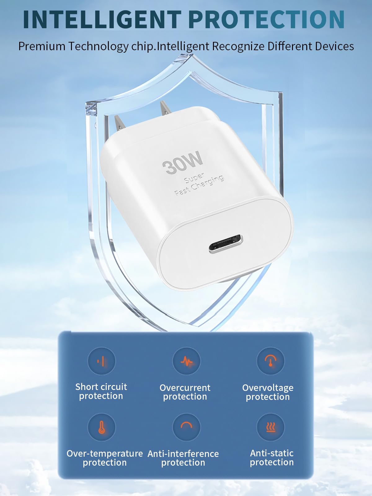 i Phone 16 15 Pro Charger Fast Charging?30W USB C Super Fast Charger Block with 10ft Long Type C for i-Phone 16/16 Pro/16 Pro Max/16 Plus/15/15 Pro