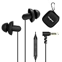 Sleep Earbuds, Hearprotek 2 Pairs Ultra Soft Lightweight Silicone Sleeping Earphone Headphones with Volume Control and mic for Side Sleeper, Snoring